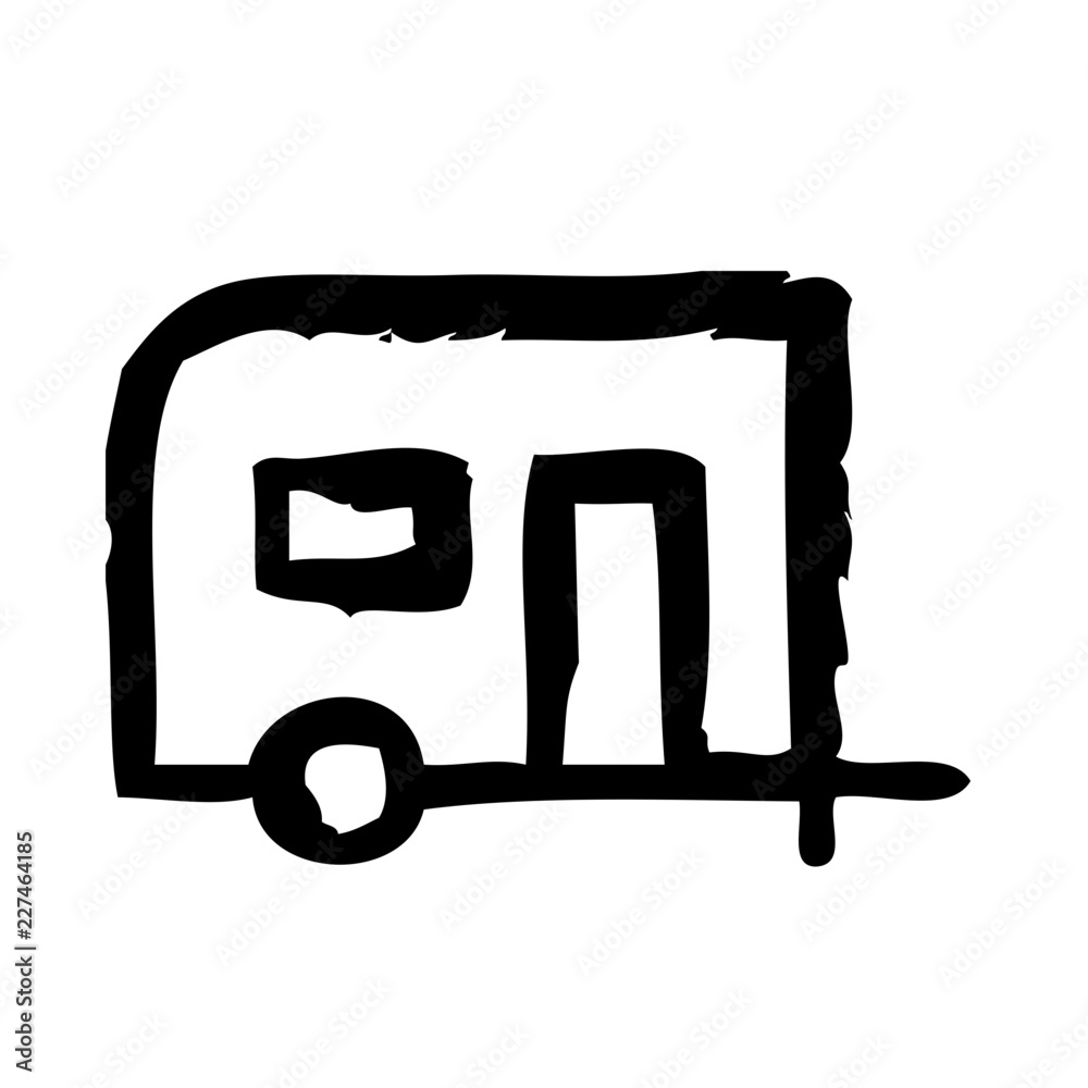 Trailer Travel Trip Hotel Journey vector icon Trailer Travel Trip Hotel Journey vector icon