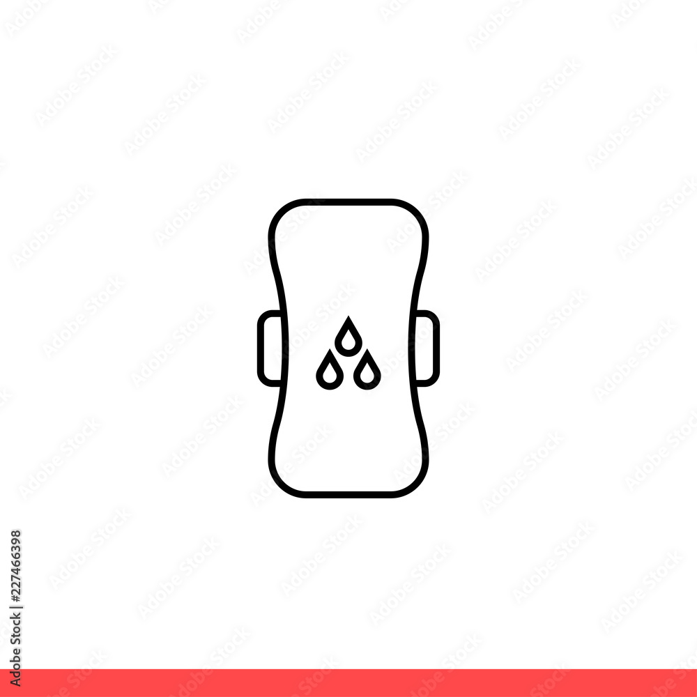 Sanitary pad vector icon. Modern flat style isolated on white background Sanitary pad vector icon. Modern flat style isolated on white background