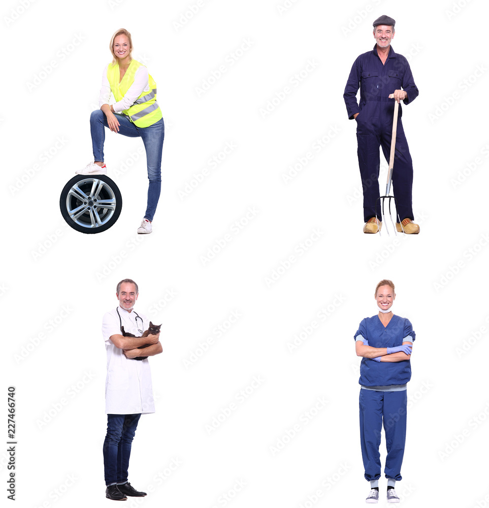 Group of people with different professions Group of people with different professions