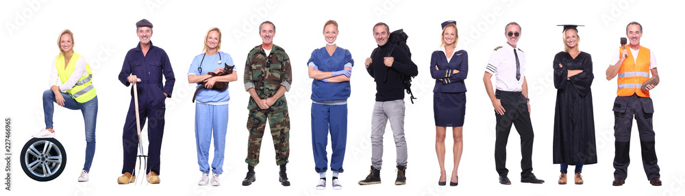 Group of people with different professions Group of people with different professions