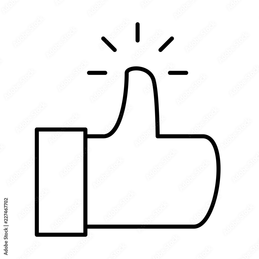 Thumb Like Service Care Quality Business vector icon Thumb Like Service Care Quality Business vector icon