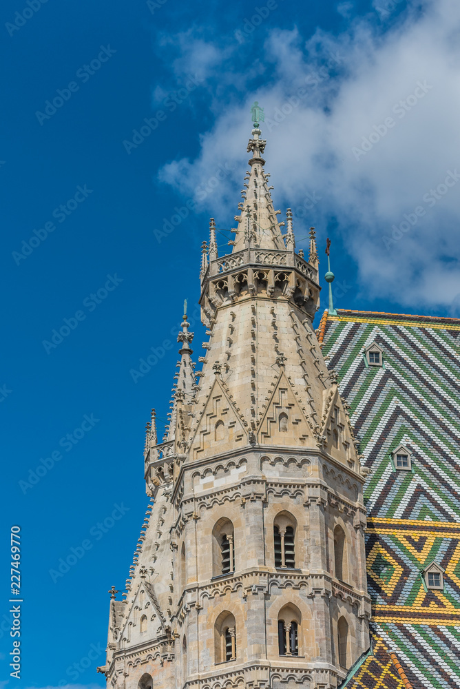 View of St. Stephen's Cathedral, Vienna, Austria. Vertical.