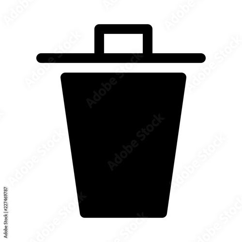 Trash Bin Garbage Erase Interface Gui Web vector icon