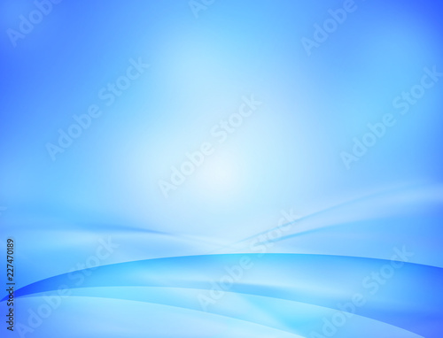 Blue soft wavy abstract background.