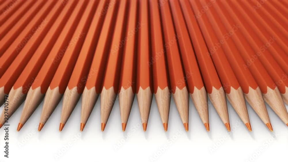 Animation moving of wooden colored pencil on white background. Animation of seamless loop. Animation moving of wooden colored pencil on white background. Animation of seamless loop.
