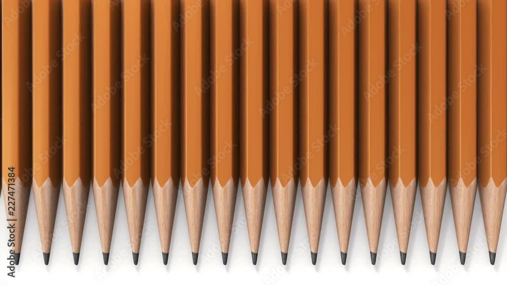 Animation moving of wooden colored pencil on white background. Animation of seamless loop. Animation moving of wooden colored pencil on white background. Animation of seamless loop.