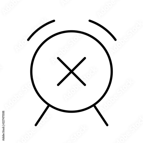 Time UP Alarm Bell Signal Alert vector icon