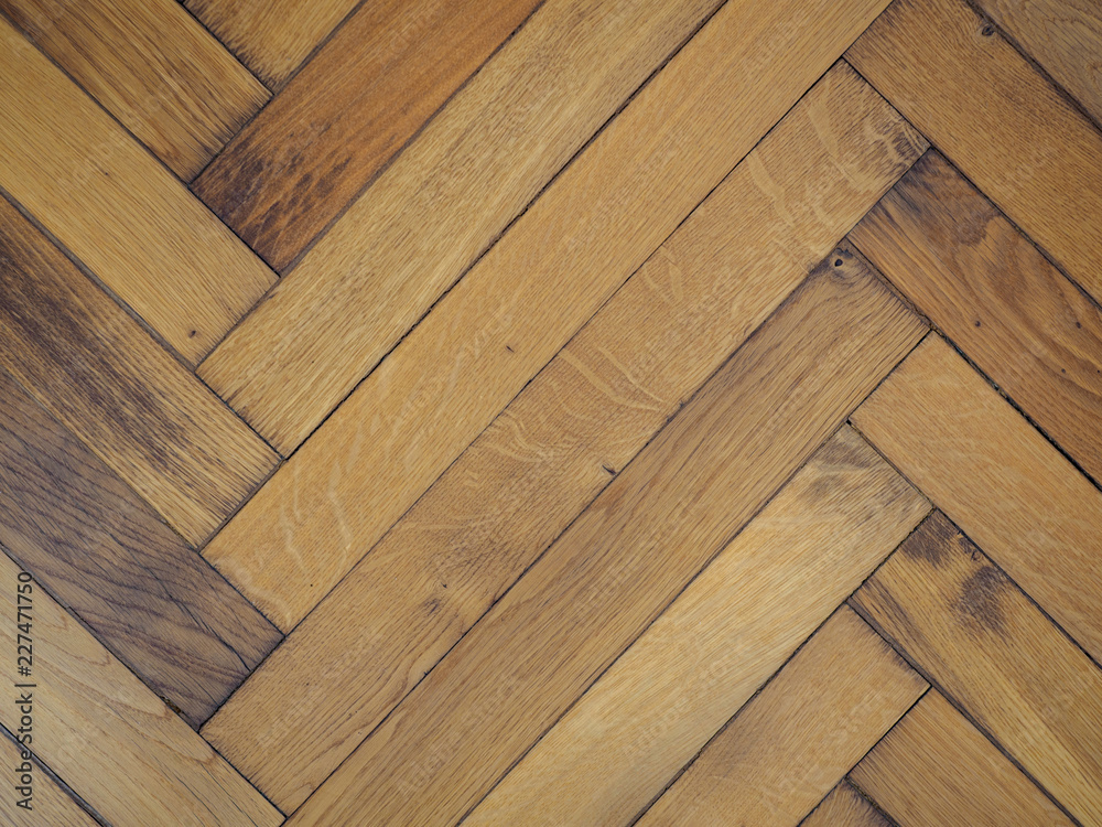 High angle fullframe shot of old parquet
