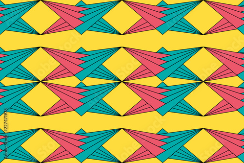 Seamless retro geometric pattern  vector illustration
