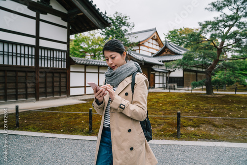 travel tourist visiting the temple in Kyoto photo