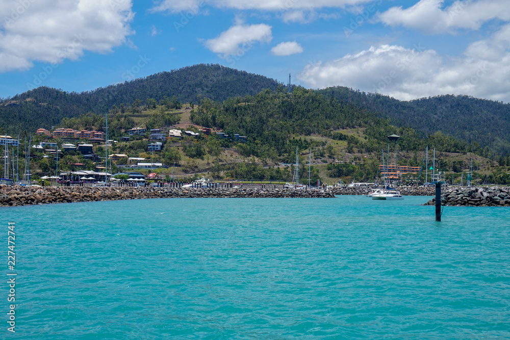 Approaching Abell Point Marina in Airlie Beach, Australia