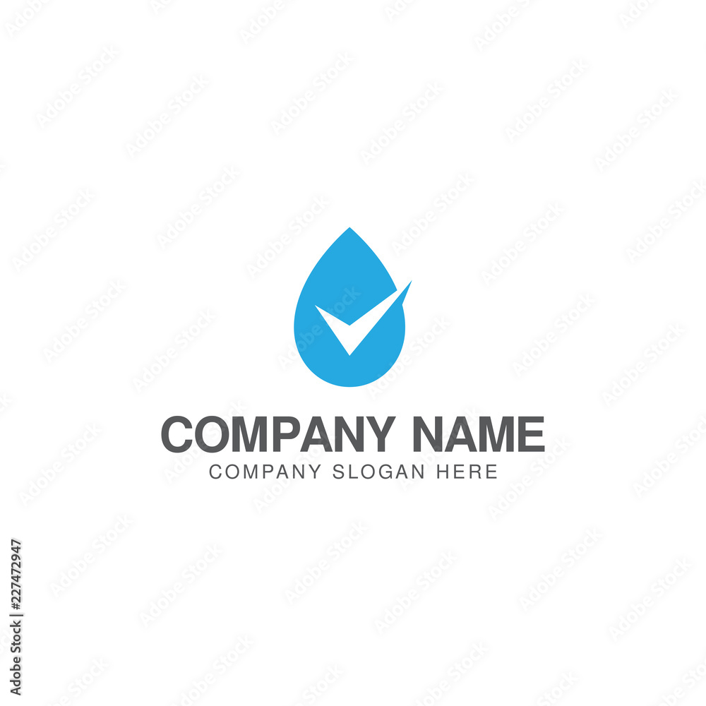 Check water logo design template Check water logo design template
