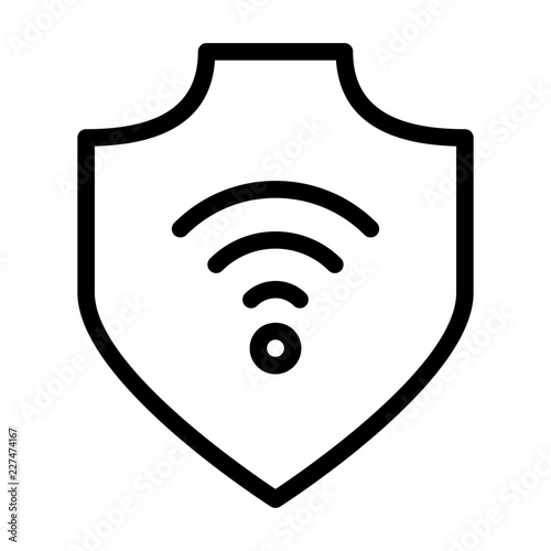 Wifi Shield Security Safety Protection Secure vector icon