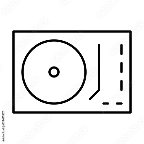 Turntable DJ Music Club Party vector icon