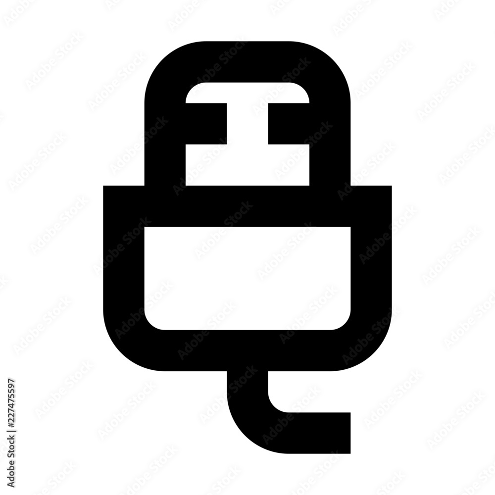 Usb Plug Drive Media Multimedia Electronics Hardware vector icon Usb Plug Drive Media Multimedia Electronics Hardware vector icon