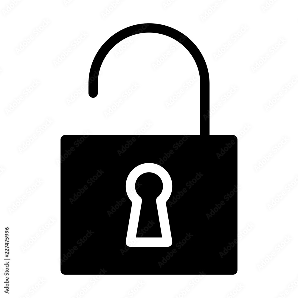 Unlock Security Service Care Quality Business vector icon
