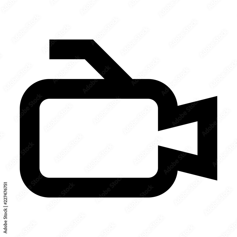 Videocamera Movie Film Camcorder Gui Web vector icon Videocamera Movie Film Camcorder Gui Web vector icon
