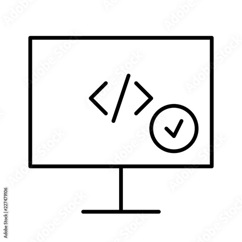 Valid Code Webdesign Service Agency Design Programming vector icon