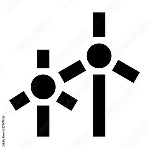 Windmills Ecology Nature Environmental Protection Reserve Energy vector icon