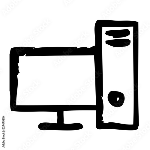 Workstation Computer Service IT Programming Hardware Webdesign vector icon