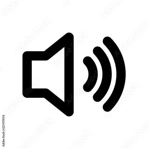 Volume Loud Videoplayer Interface Software Web Media vector icon