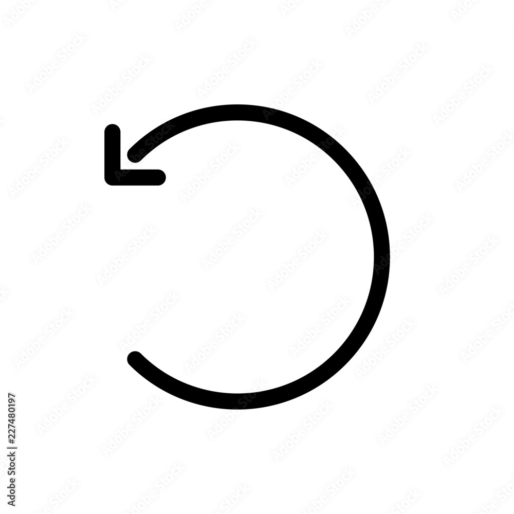 Undo Rotate Text Editor Write Author Writer vector icon Undo Rotate Text Editor Write Author Writer vector icon
