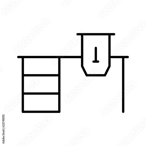 Workbench Tool Vice Workshop Factory vector icon