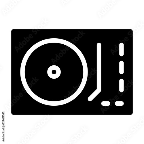 Turntable DJ Music Club Party vector icon