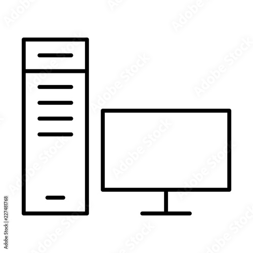 Workstation Computer Hardware Digital Device Electronics vector icon
