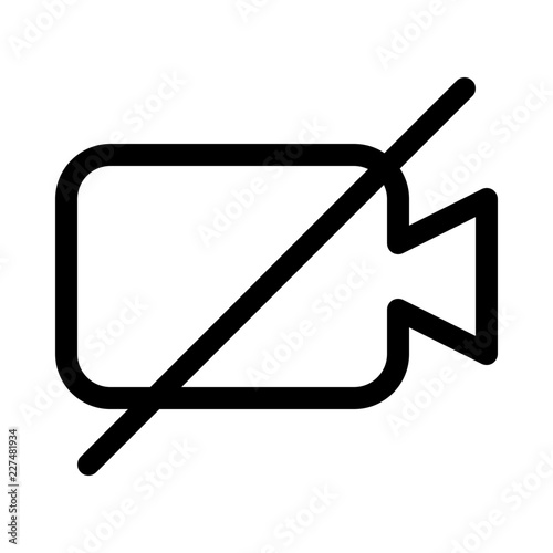 Videocamera Movie Film Off Gui Web vector icon