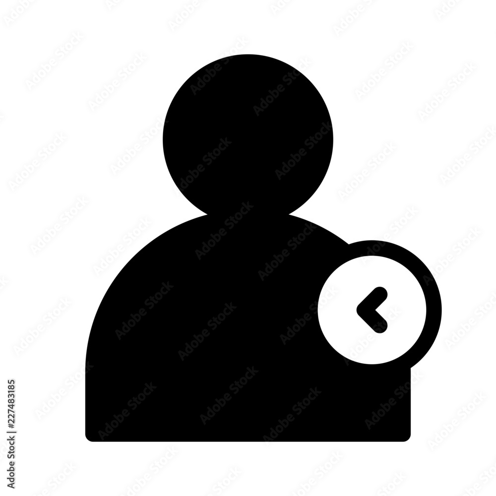 User Man Previous Account Interface Login vector icon User Man Previous Account Interface Login vector icon