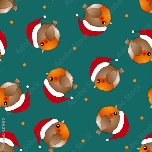 Red Robin Bird Santa Claus ...