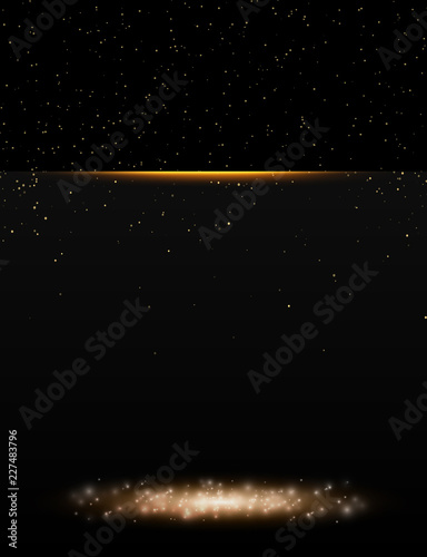 Luxury black and gold background. Design for presentation, concert, show