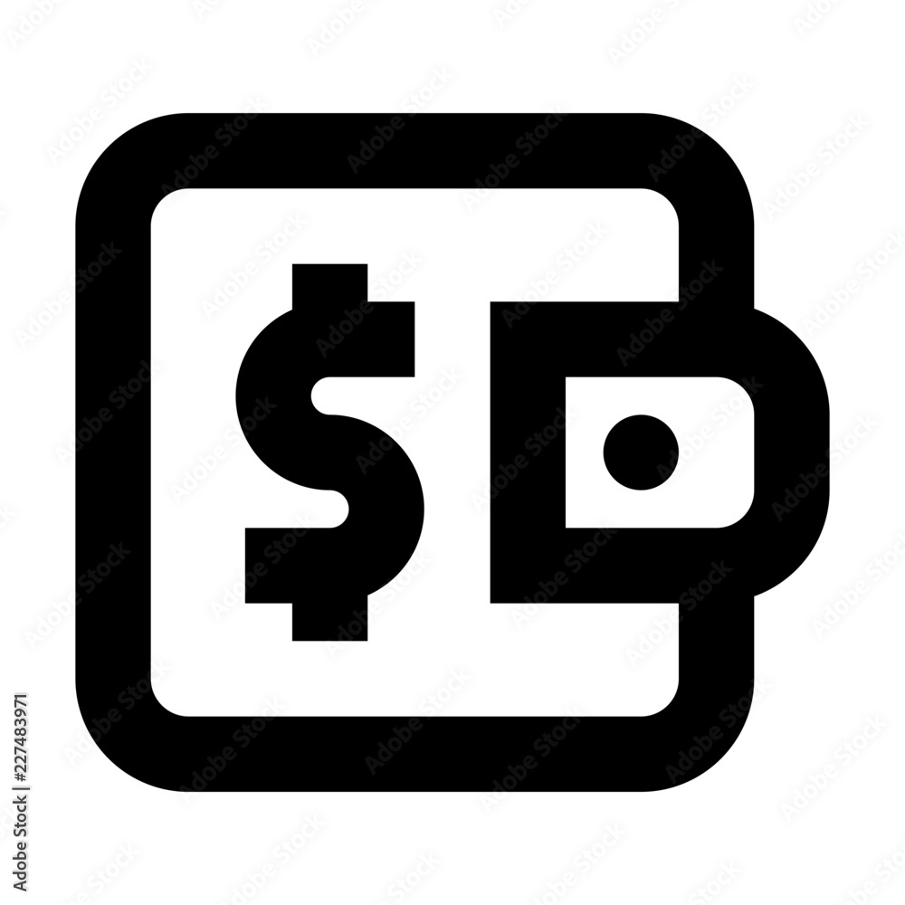 Wallet Dollar Commerce Market Shop Supermarket vector icon Wallet Dollar Commerce Market Shop Supermarket vector icon