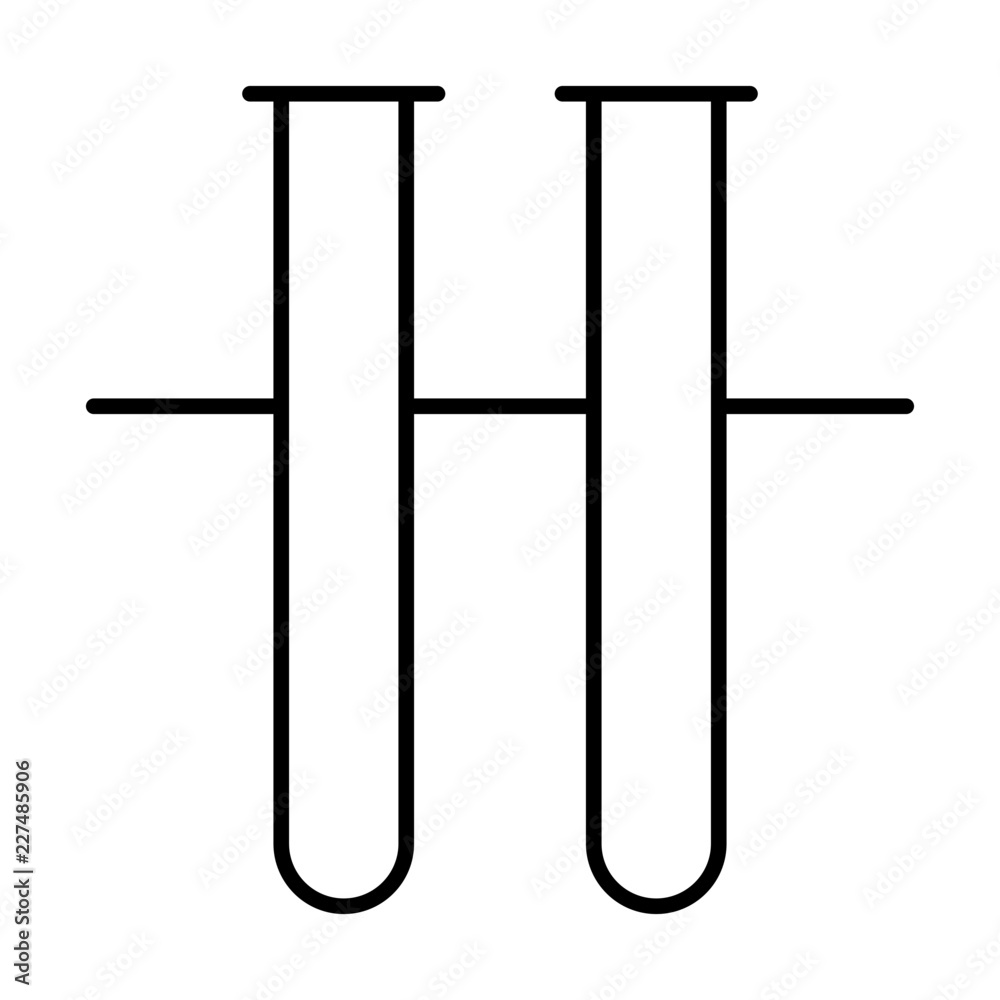 Tubes Education Science School Physics vector icon Tubes Education Science School Physics vector icon