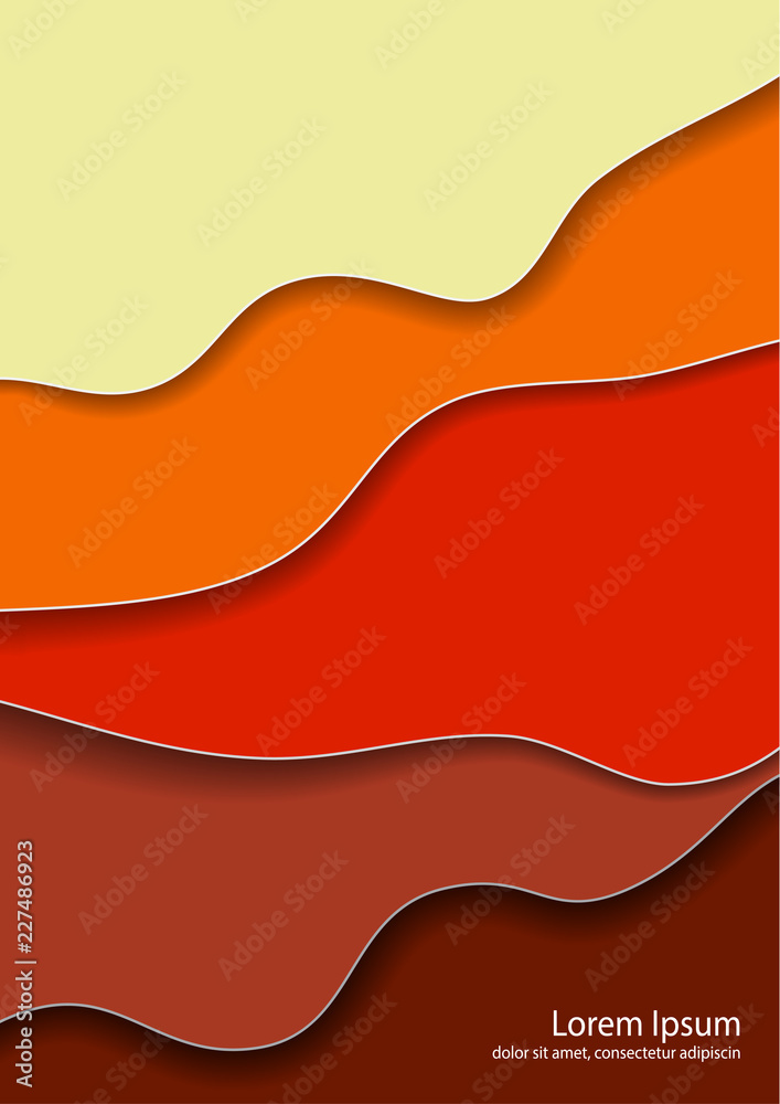 Obraz premium Colorful background with wave for design brochures, flyers, posters, banners. Contrast colors. Vector eps10 illustration.
