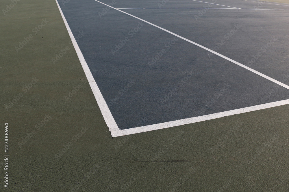 close up on tennis court