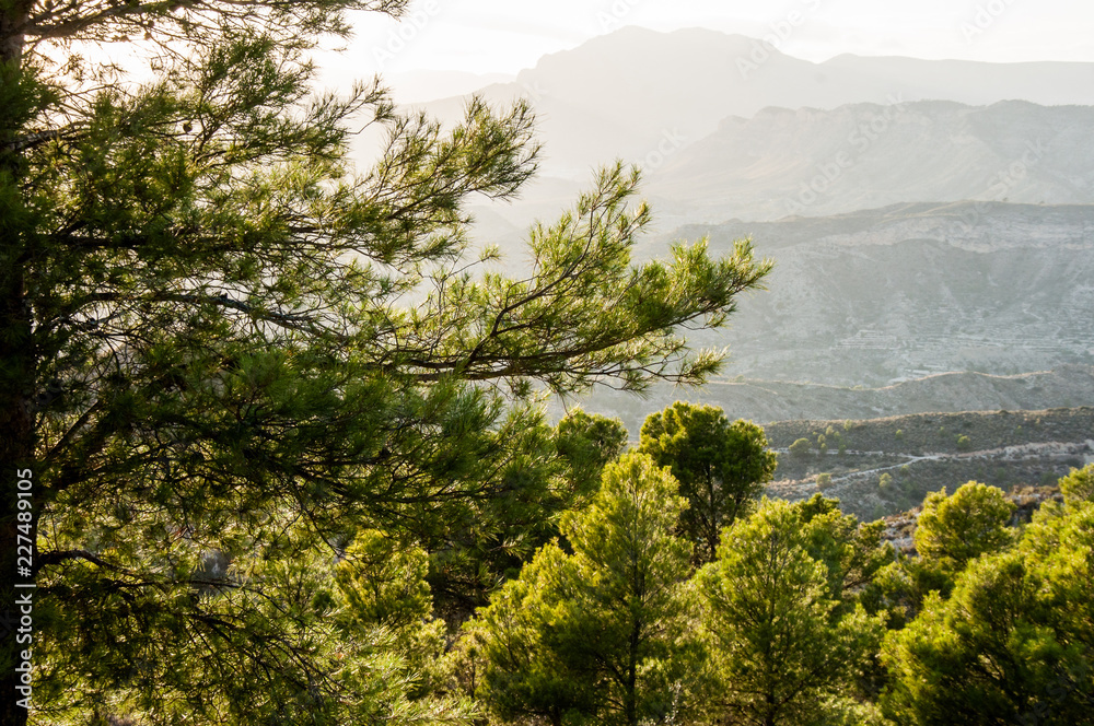 mountain landscape, nature walk and beautiful views of mediterranean landscapes