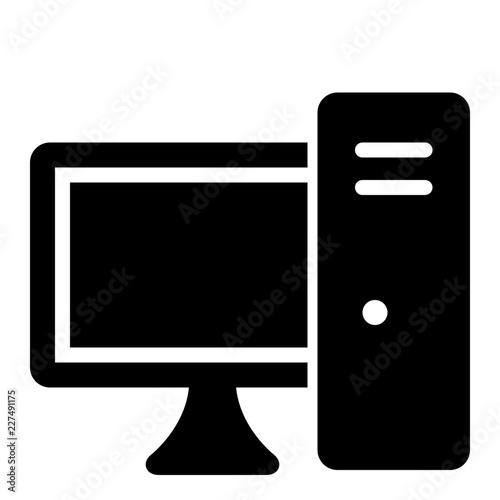 Workstation Computer Service IT Programming Hardware Webdesign vector icon