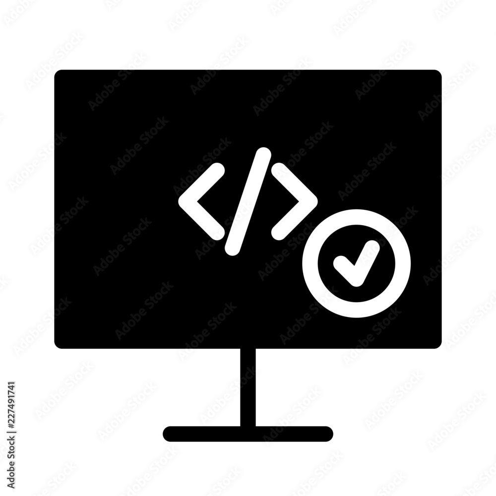 Valid Code Webdesign Service Agency Design Programming vector icon Valid Code Webdesign Service Agency Design Programming vector icon