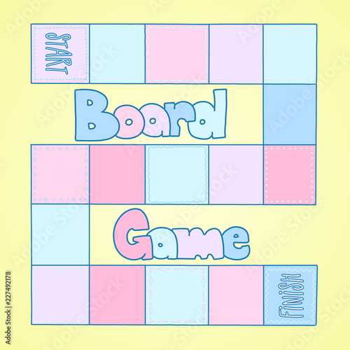 A Vector Pink and Blue Board Game Template a Great Choice for a Baby Shower Game