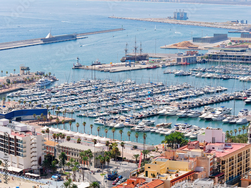 Port in Alicante. Aerial view. Spain.