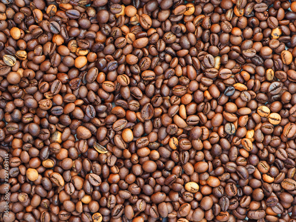 Coffee beans background and texture, close-up Coffee beans background and texture, close-up