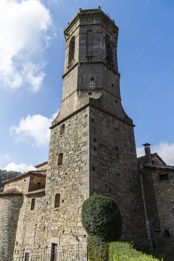 Rupit village. Church of Sant Miquel. Catalonia. Spain