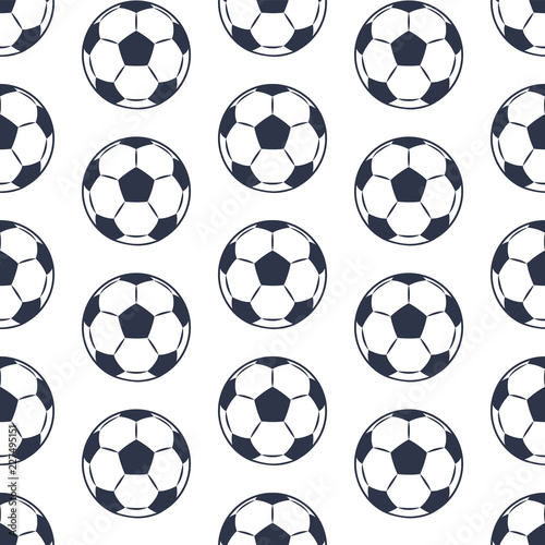 Seamless Pattern Isolated on White Football Balls © robu_s