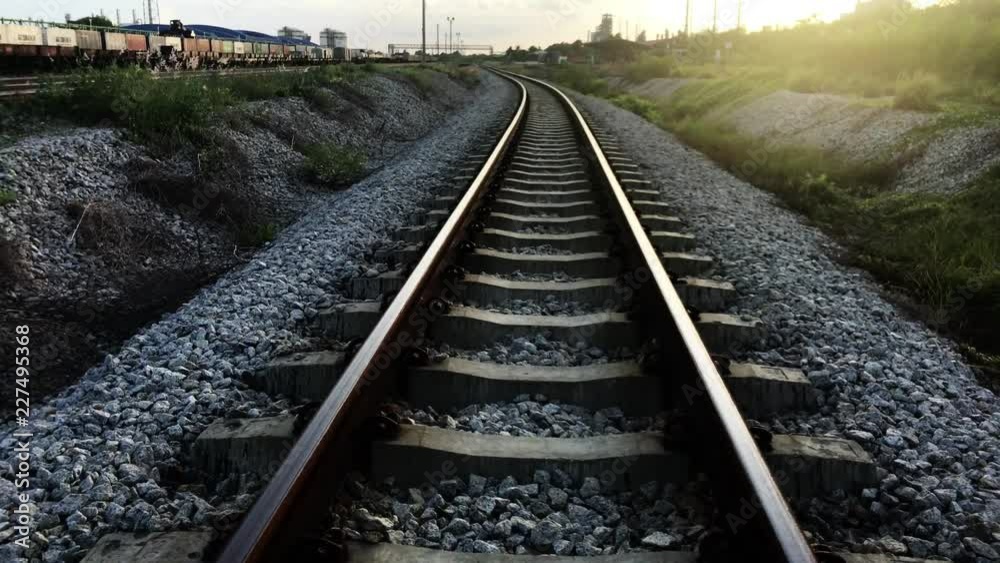 Old rusty train. Old railed and rail tracks. Old rusty train. Old railed and rail tracks.