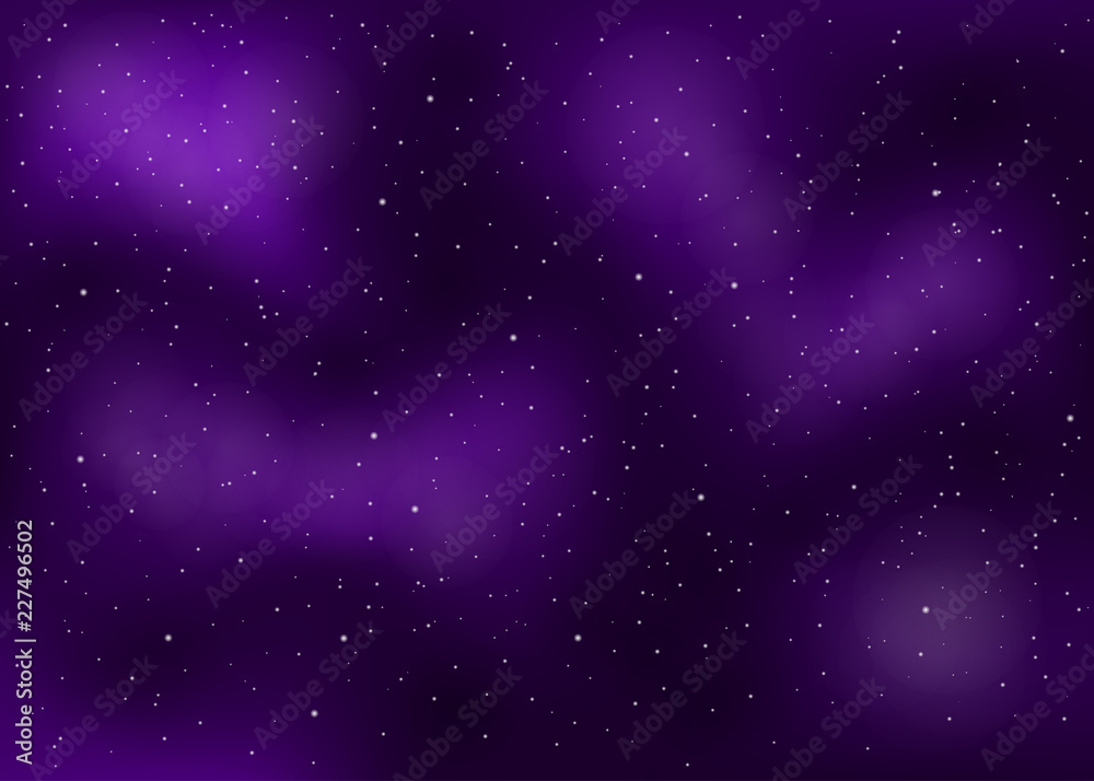 Violet outer space background.