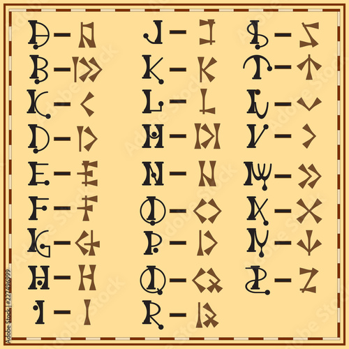 Alphabet letters. Vector font. 