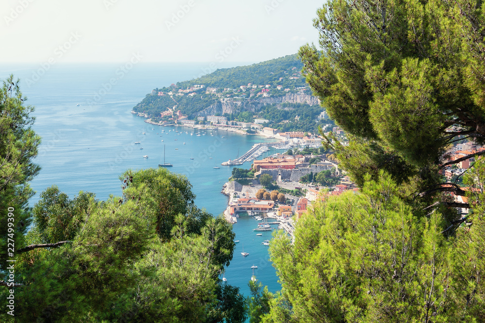 The beautiful bay of Villefranche-sur-Mer on the Cote D'Azur