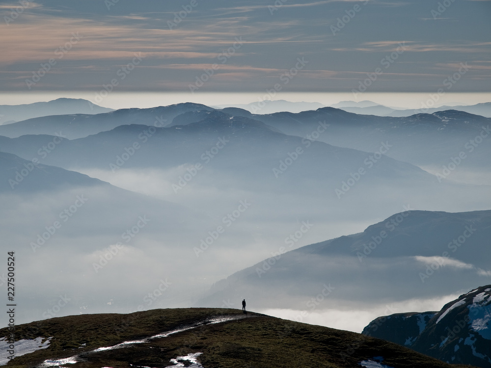 Endless Peaks Viewed from the Tarmachan Ridge in the Highlands of Scotland